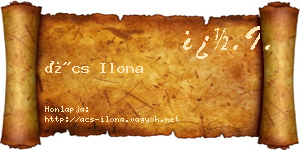 Ács Ilona névjegykártya