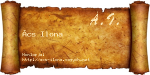 Ács Ilona névjegykártya