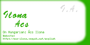 ilona acs business card